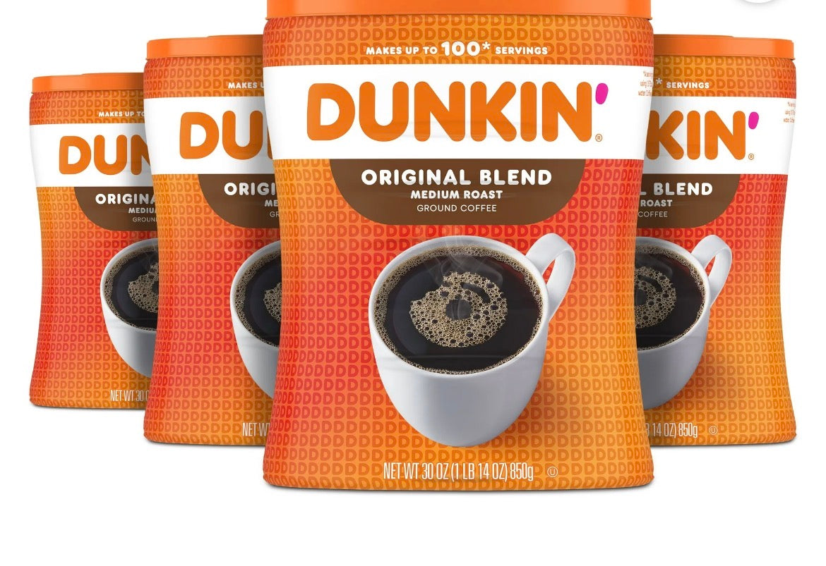 4pack 30 ounce Dunkin’ Donuts original blend coffee