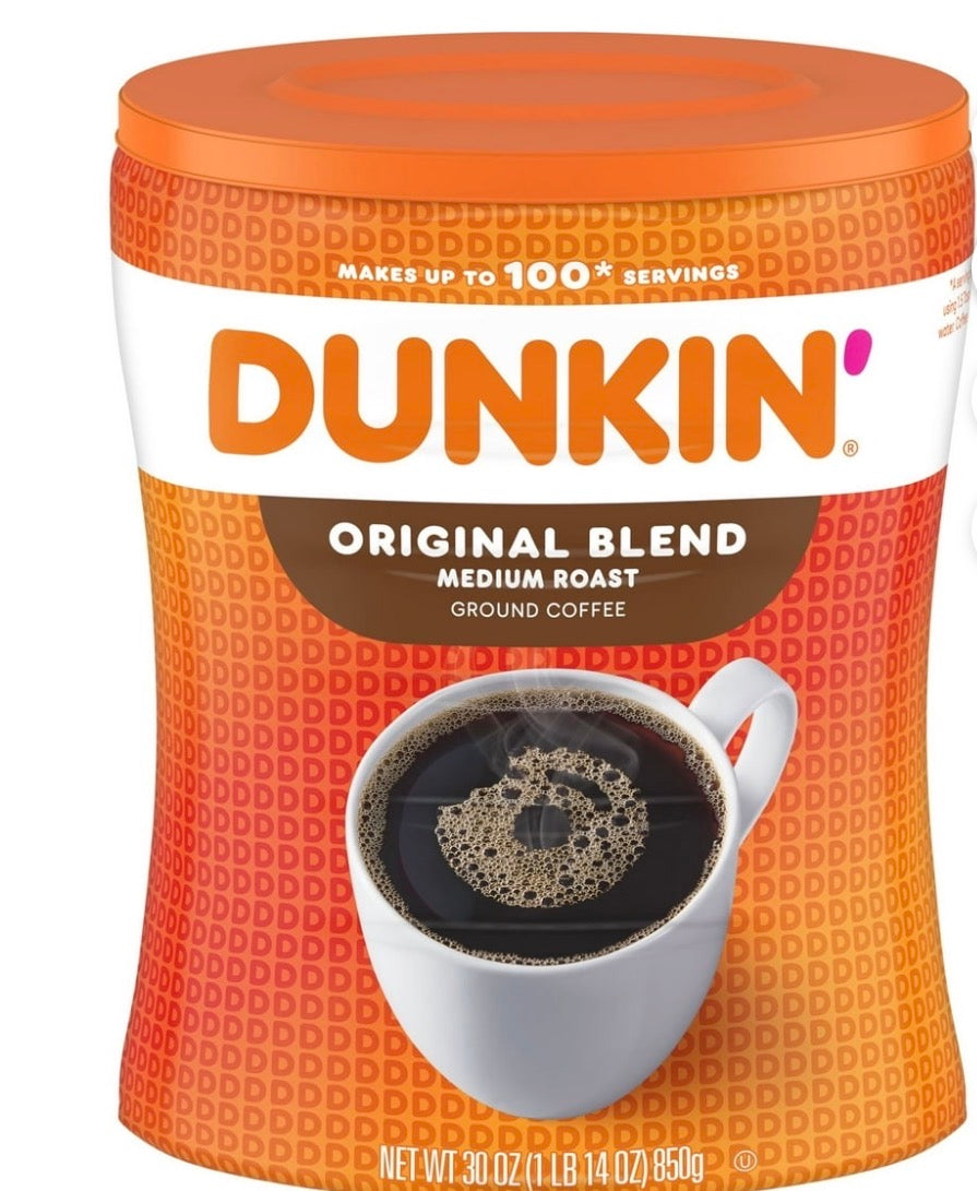 4pack 30 ounce Dunkin’ Donuts original blend coffee