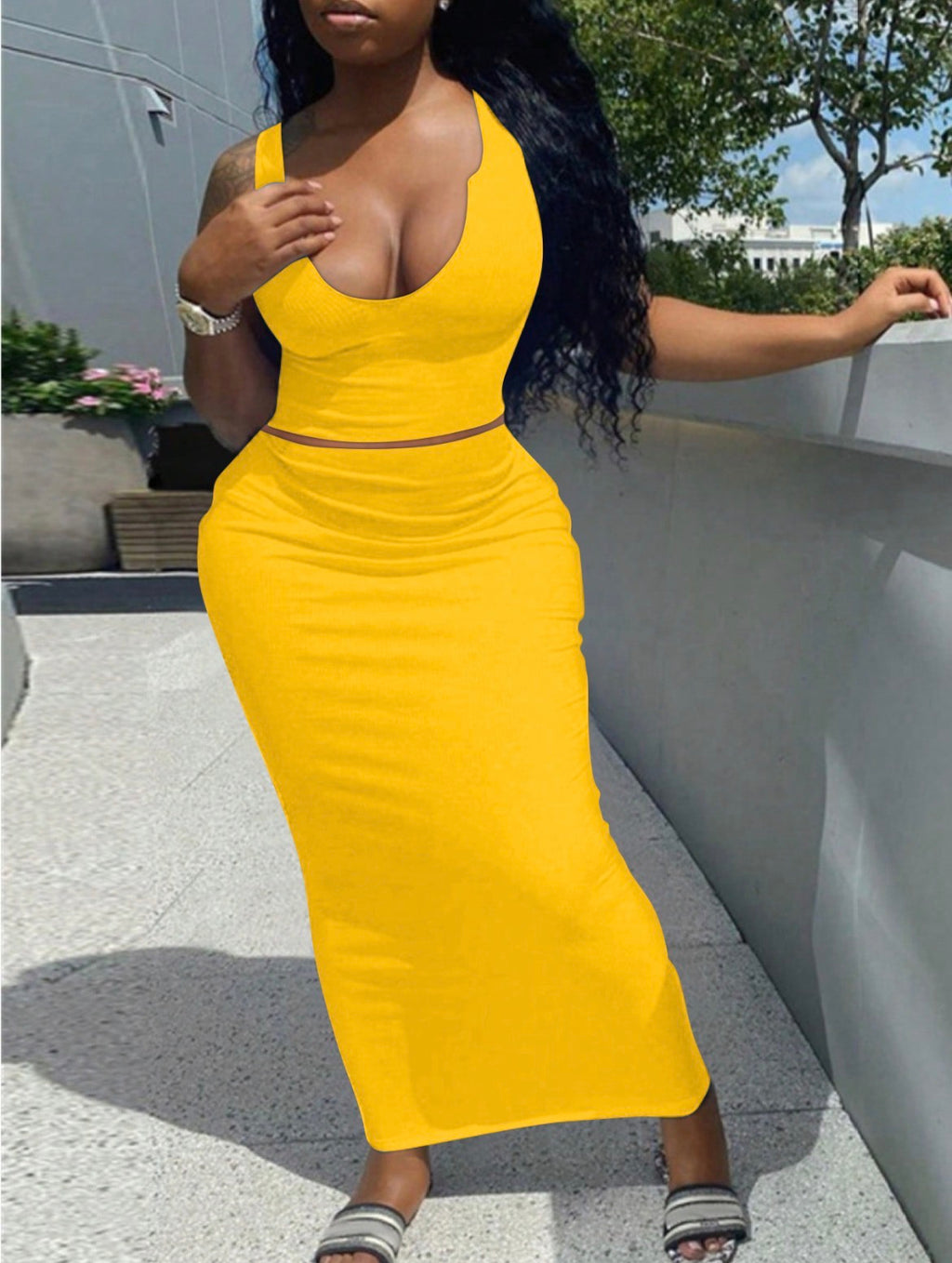 Crazy For You Crop skirt set